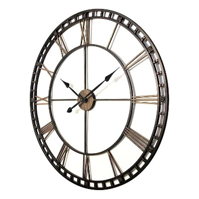 unnamed-file-234.jpg Infinity Instruments 14692 Lightweight 39 Inch Oversized XXL Metal Indoor Home Room or Office Antique Wall Mounted Clock with Quartz Mechanism, Bronze -Glas24 Shop unnamed file 234