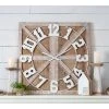 Lone Elm Studios 32-inch diameter Wood Barn Door Wall Clock -Glas24 Shop unnamed file 2347