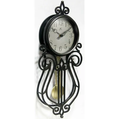 unnamed-file-243.jpg Infinity Instruments 20068AG-4420 Rustic Farmhouse Decorative 20 x 9 Inch Quartz Battery Powered Pendulum Wall Clock, Antique Black -Glas24 Shop unnamed file 243