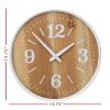White 15.75" Diameter Wood & Metal Battery Operated Hanging Wall Clock - Foreside Home & Garden -Glas24 Shop unnamed file 2470