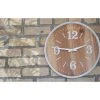 White 15.75" Diameter Wood & Metal Battery Operated Hanging Wall Clock - Foreside Home & Garden -Glas24 Shop unnamed file 2471