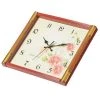 Quickway Imports Unique Modern Square Shaped Wall Clock With Floral Design for Living Room, Kitchen, or Dining Room -Glas24 Shop unnamed file 2603