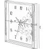 Quickway Imports Unique Modern Square Shaped Wall Clock With Floral Design for Living Room, Kitchen, or Dining Room -Glas24 Shop unnamed file 2604