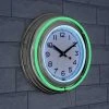Hastings Home 14" Round Neon Analog Wall Clock with Double Light Ring for Bar, Garage, or Game Room - Green -Glas24 Shop unnamed file 2630
