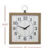 Rustic White 15x16.25" Wood Battery Operated Hanging Wall Clock - Foreside Home & Garden -Glas24 Shop unnamed file 2636