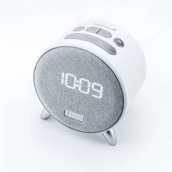 iHome Bluetooth Alarm Clock with Dual USB Charging and Nightlight - White/White
