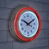Hastings Home 14" Round Neon Wall Clock – Red -Glas24 Shop unnamed file 2828