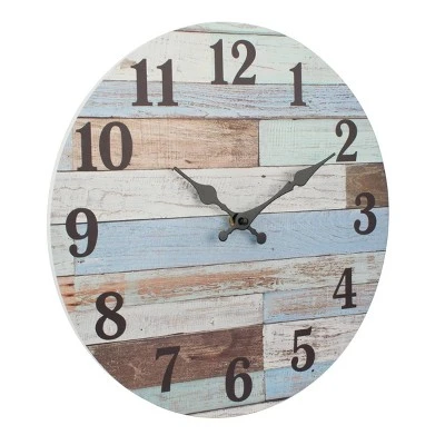 unnamed-file-283.jpg Coastal Worn Wood Wall Clock Blue/White - Stonebriar Collection -Glas24 Shop unnamed file 283