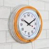 Hastings Home Round Neon Wall Clock With Analog Quartz Movement, Double Light Ring, and Dual Power - 14", Orange -Glas24 Shop unnamed file 2854