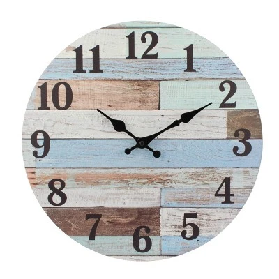 unnamed-file-289.jpg Coastal Worn Wood Wall Clock Blue/White - Stonebriar Collection -Glas24 Shop unnamed file 289