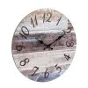 Round Rustic Wall Clock Brown - Stonebriar Collection -Glas24 Shop unnamed file 292