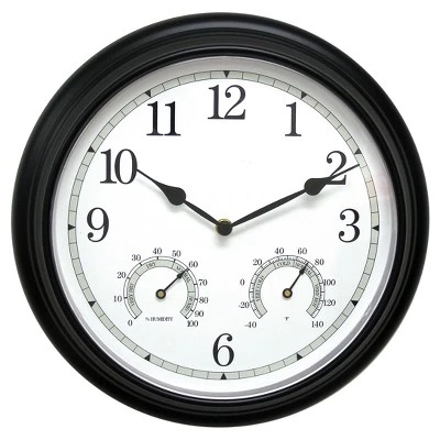 unnamed-file-2934.jpg 13.5" Metal Outdoor / Indoor Wall Clock with Thermometer and Humidity - Acurite Black -Glas24 Shop unnamed file 2934