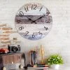 Round Rustic Wall Clock Brown - Stonebriar Collection -Glas24 Shop unnamed file 295