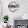Round Rustic Wall Clock Brown - Stonebriar Collection -Glas24 Shop unnamed file 296