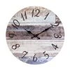 Round Rustic Wall Clock Brown - Stonebriar Collection -Glas24 Shop unnamed file 297