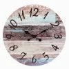 Round Rustic Wall Clock Brown - Stonebriar Collection -Glas24 Shop unnamed file 298