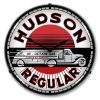 Collectable Sign & Clock | Hudson Gas LED Wall Clock Retro/Vintage, Lighted - Great For Garage, Bar, Mancave, Gym, Office etc 14 Inches -Glas24 Shop unnamed file 3012