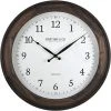 16" Barnes Wall Clock Rustic Brown - FirsTime 1 16" Barnes Wall Clock Rustic Brown - FirsTime -Glas24 Shop unnamed file 303