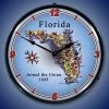 Collectable Sign & Clock | State of Florida LED Wall Clock Retro/Vintage, Lighted -Glas24 Shop unnamed file 3107