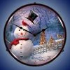 Collectable Sign & Clock | Snowman Greetings LED Wall Clock Retro/Vintage, Lighted -Glas24 Shop unnamed file 3137