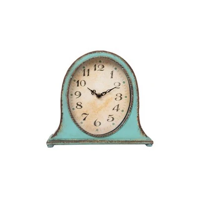 unnamed-file-3302.jpg 9.5" x 8.5" Metal Mantel Clock Aqua - 3R Studios -Glas24 Shop unnamed file 3302