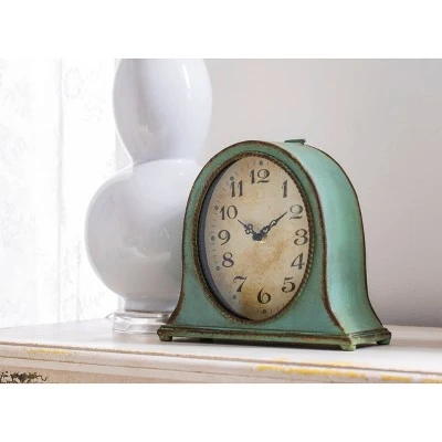 unnamed-file-3305.jpg 9.5" x 8.5" Metal Mantel Clock Aqua - 3R Studios -Glas24 Shop unnamed file 3305