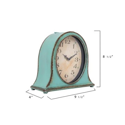 unnamed-file-3306.jpg 9.5" x 8.5" Metal Mantel Clock Aqua - 3R Studios -Glas24 Shop unnamed file 3306