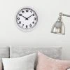 9" Round White Wall with Bold Numbers Wall Clock White - Patton Wall Decor -Glas24 Shop unnamed file 338