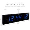 Ivation Huge Large Big Oversized Digital LED Clock with Stopwatch, Alarms, Countdown Timer & Temp - Shelf or Wall Mount | 6-Level Brightness, Mounting Holes & Hardware -Glas24 Shop unnamed file 3383