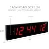 Ivation Huge Large Big Oversized Digital LED Clock - Shelf or Wall Mount | 6-Level Brightness, Mounting Holes & Hardware -Glas24 Shop unnamed file 3396