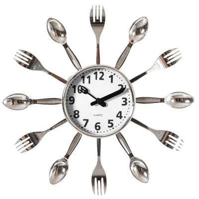 unnamed-file-3436.jpg Quickway Imports Decorative 3D Cutlery Utensil Spoon and Fork Wall Clock for Kitchen, Playroom or Bedroom -Glas24 Shop unnamed file 3436