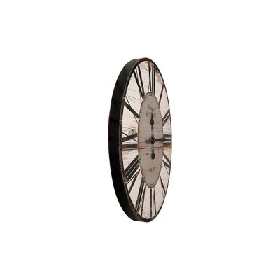 unnamed-file-3439.jpg 29" Oval Distressed Wood Wall Clock White/Black - 3R Studios -Glas24 Shop unnamed file 3439