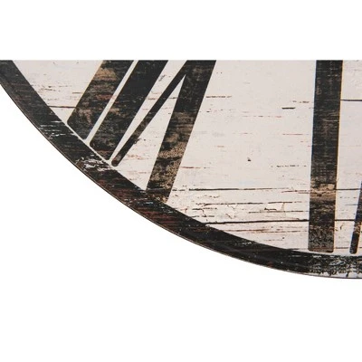 unnamed-file-3440.jpg 29" Oval Distressed Wood Wall Clock White/Black - 3R Studios -Glas24 Shop unnamed file 3440