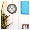 8.5" Outdoor / Indoor Wall Clock with Thermometer - Gunmetal Gray Finish - Acurite -Glas24 Shop unnamed file 379