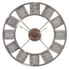 36" Galvanized Metal and Wood Windmill Clock Silver - Patton Wall Decor -Glas24 Shop unnamed file 429