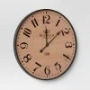 26" Wood Wall Clock Pine Finish Black - Threshold™ -Glas24 Shop unnamed file 438