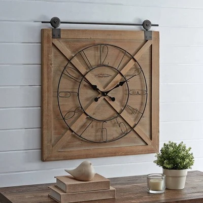 unnamed-file-457.jpg Field Haven Farmhouse Barn Door Clock - FirsTime Galvanized Metal -Glas24 Shop unnamed file 457