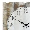 15.7" x 15.7" Rustic Wooden Wall Clock White/Brown - Stonebriar Collection -Glas24 Shop unnamed file 464