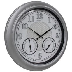 FirsTime 18" First Time Rediant LED Outdoor Wall Clock Charcoal