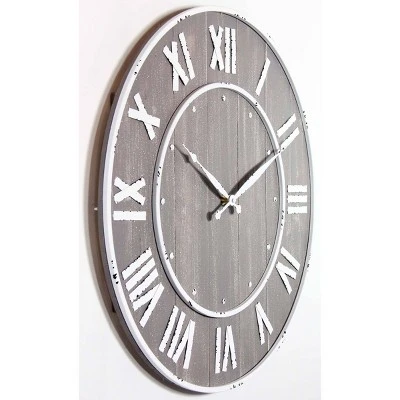 unnamed-file-549.jpg 23" Wine Barrel Wood/Metal Wall Clock Gray - Infinity Instruments -Glas24 Shop unnamed file 549