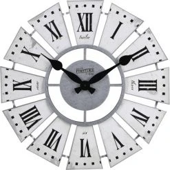 Numeral Farmhouse Windmill Clock White - FirsTime