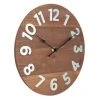 12" Frameless Rustic Walnut Wood Plank Wall Clock with Galvanized Metal Numbers Walnut - Patton Wall Decor -Glas24 Shop unnamed file 642