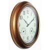 18" Craftsman Round Wall Clock/Thermometer Bronze - Infinity Instruments -Glas24 Shop unnamed file 696