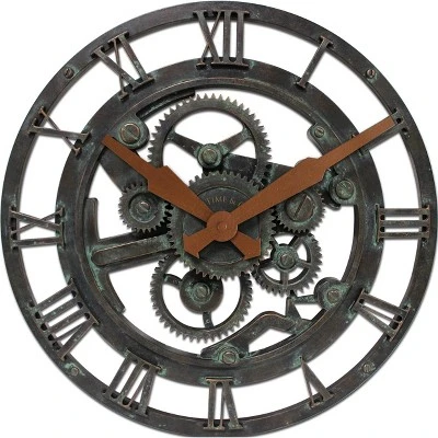 unnamed-file-714.jpg 15" Oxidized Gears Wall Clock Metallic Teal - FirsTime & Co. -Glas24 Shop unnamed file 714