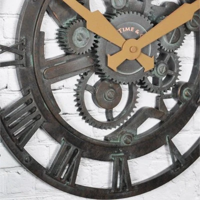 unnamed-file-715.jpg 15" Oxidized Gears Wall Clock Metallic Teal - FirsTime & Co. -Glas24 Shop unnamed file 715