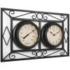 Infinity Instruments 20108BK-TC The Bookend Decorative Outdoor Hanging Wall Clock and Thermometer Combo with Hanging Bracket and Silent Movement -Glas24 Shop unnamed file 721