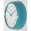 9.5" Retro Metal Wall Clock Turquoise Blue - Infinity Instruments -Glas24 Shop unnamed file 792