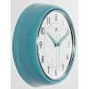 9.5" Retro Metal Wall Clock Turquoise Blue - Infinity Instruments -Glas24 Shop unnamed file 793