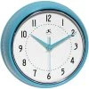 9.5" Retro Metal Wall Clock Turquoise Blue - Infinity Instruments -Glas24 Shop unnamed file 794
