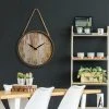 16" Distressed Woodgrain with Rope Accent Wall Clock Wood - Patton Wall Decor -Glas24 Shop unnamed file 819